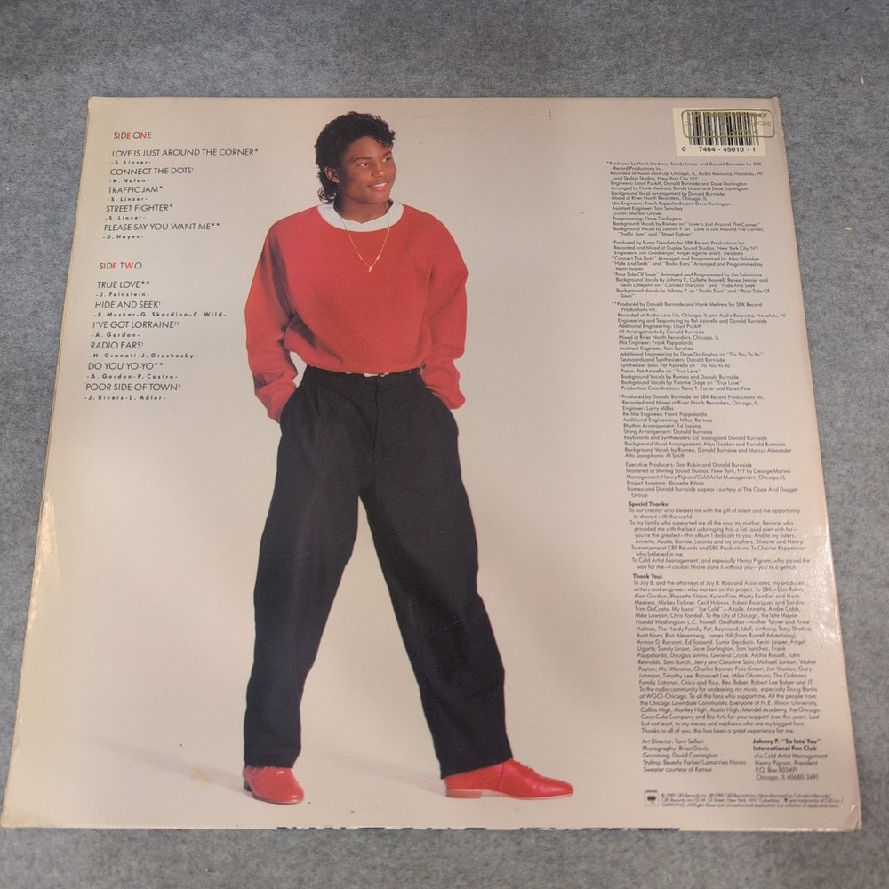 Johnny P. Connect the Dots Vinyl LP 1989 Columbia Records C 45010 Promo Gold Sta - Picture 2 of 7